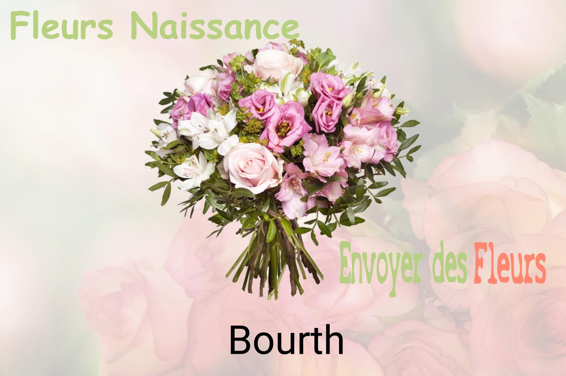 Bouquet de fleurs de naissance livré à Bourth